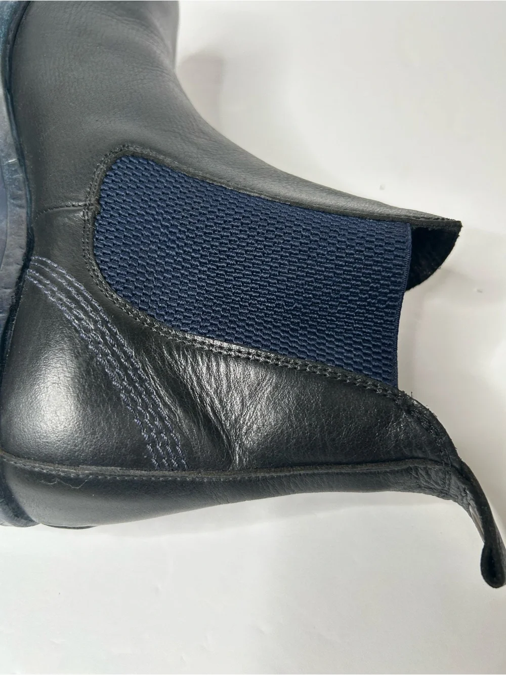 Bueno Florida Chelsea Boots Leather Black Blue Size 40
